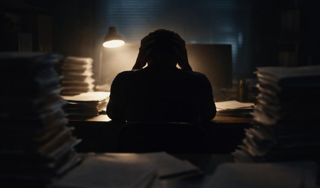 silhouette-dos-bureau-lumiere-sombre