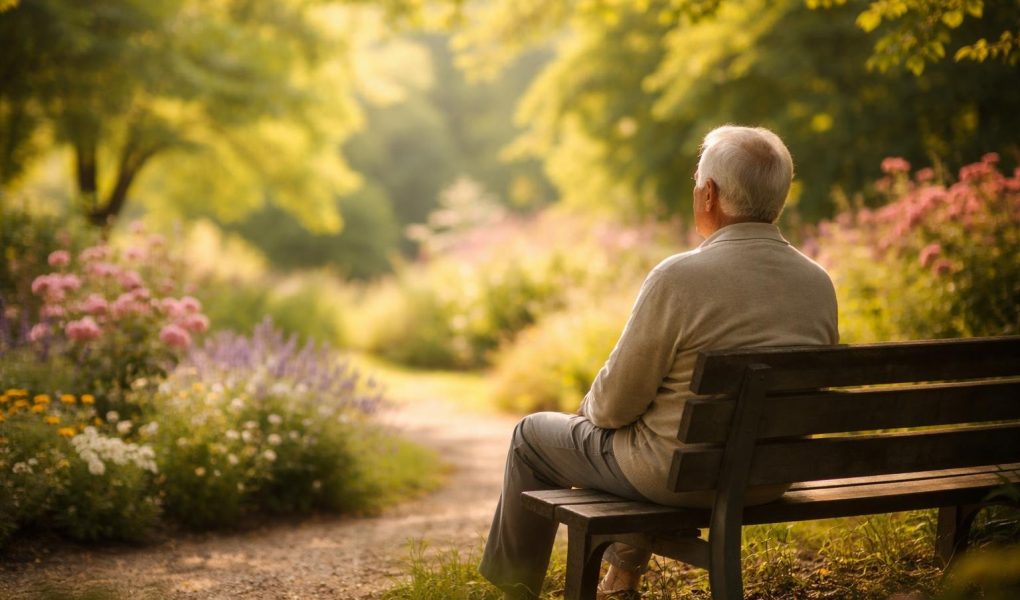 personne-agee-banc-jardin-ensoleille