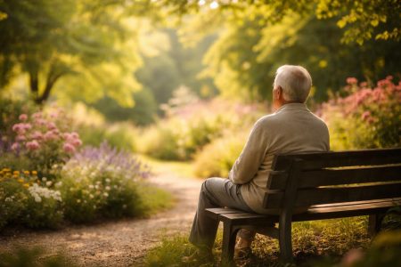 personne-agee-banc-jardin-ensoleille