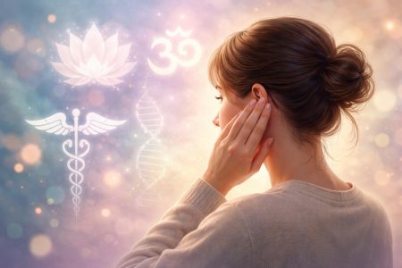personne-profil-symboles-medicaux-spirituels