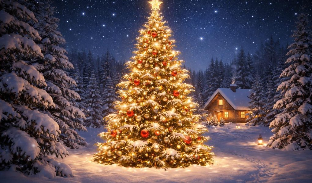 paysage-neige-sapin-illumine-ciel-etoile