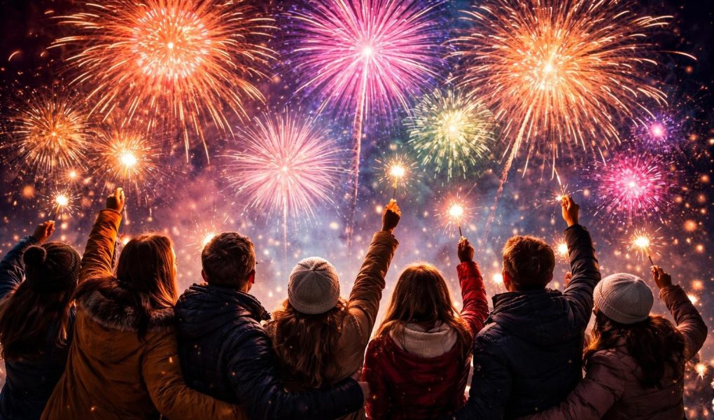 groupe-personnes-feu-artifice-nuit