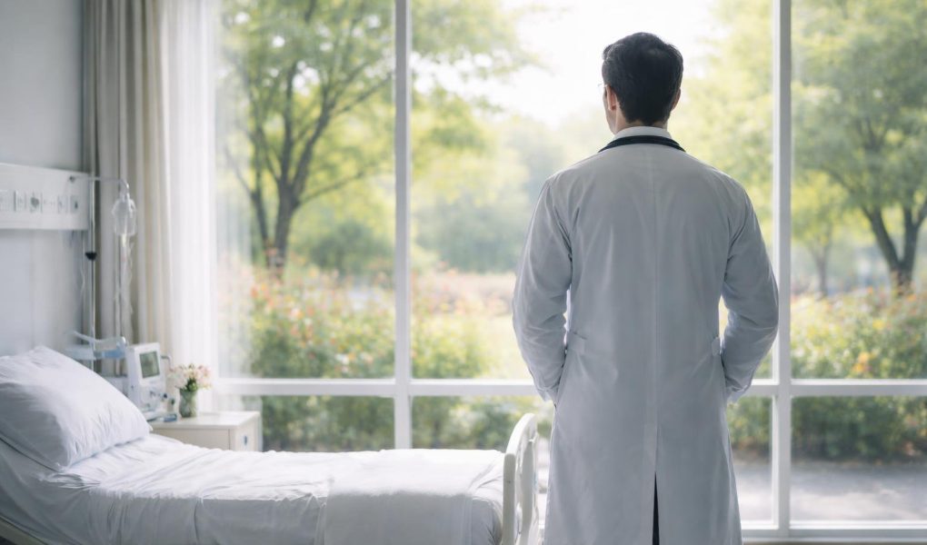 medecin-fenetre-hopital-jardin-serenite