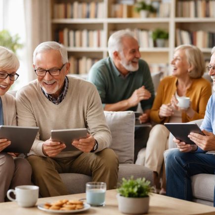 seniors-salon-moderne-tablettes-discussion
