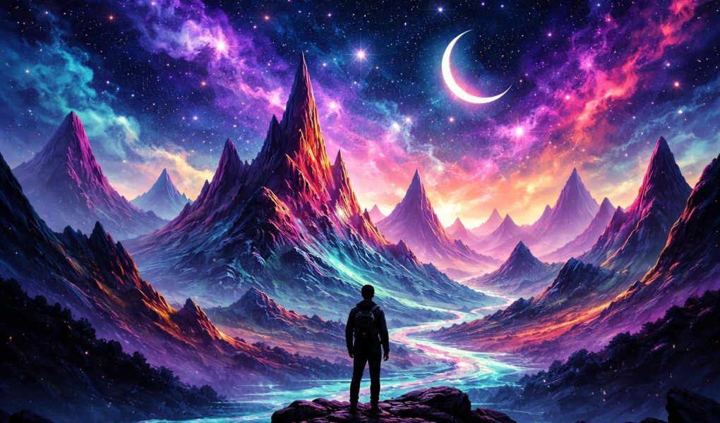 montagnes-etranges-ciel-etoile-figure-humaine